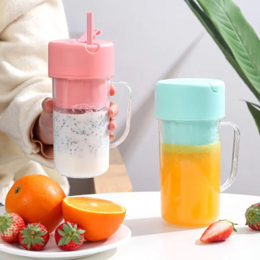 Professional Mini Juicer – Portable Blender & Smoothie Maker with Built-In Straw